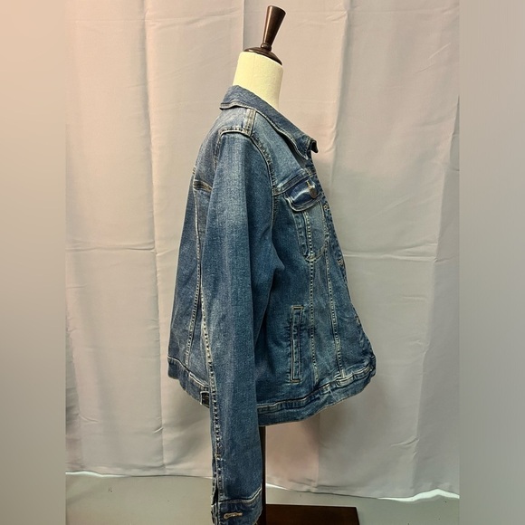 EUC LAUREN CONRAD Blue Denim Blue Jean women’s jacket button down cott… - Picture 11 of 11
